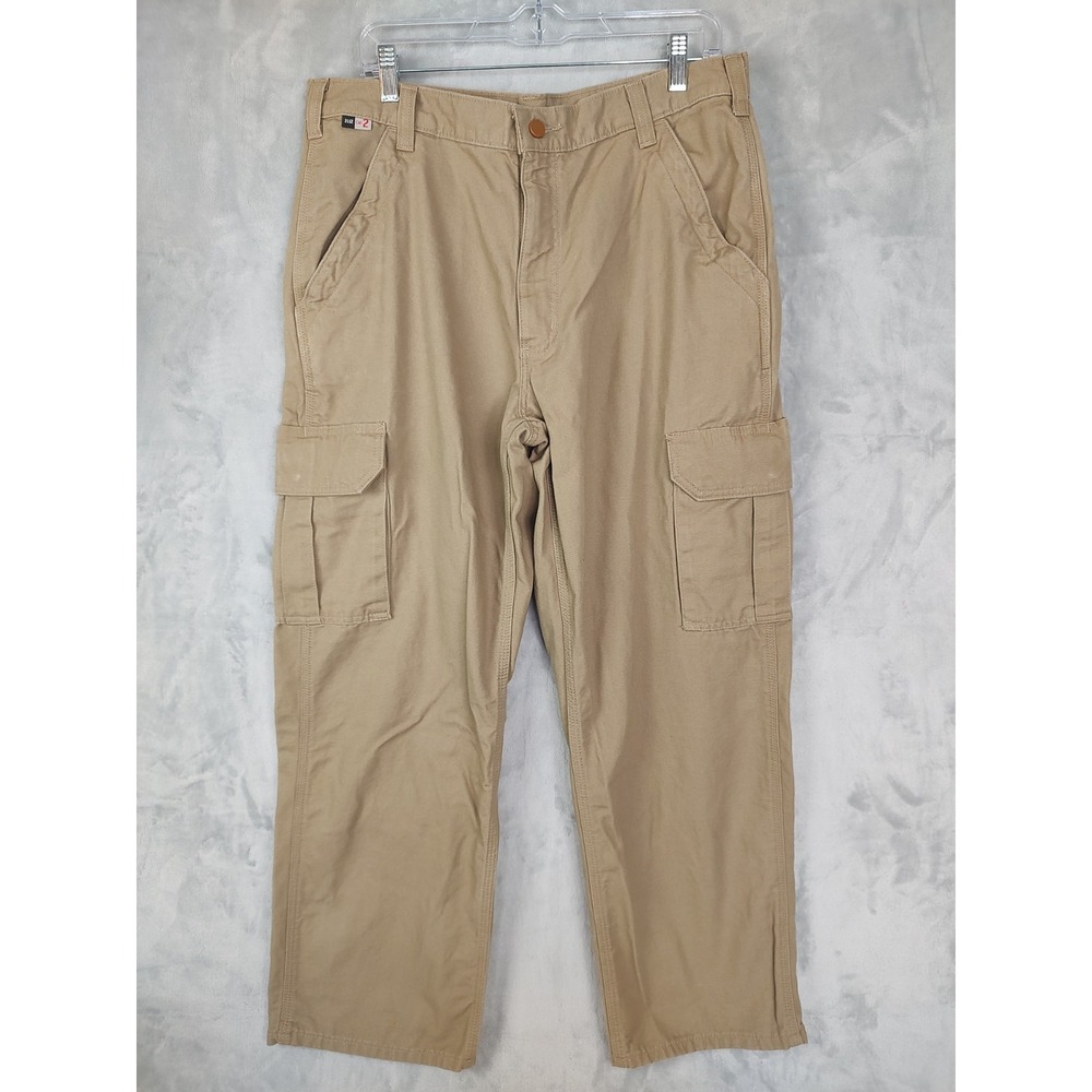 Carhartt Men's Flame‎ Resistant Cargo Pant Golden Khaki Size 35 x 29 (36 x 30)